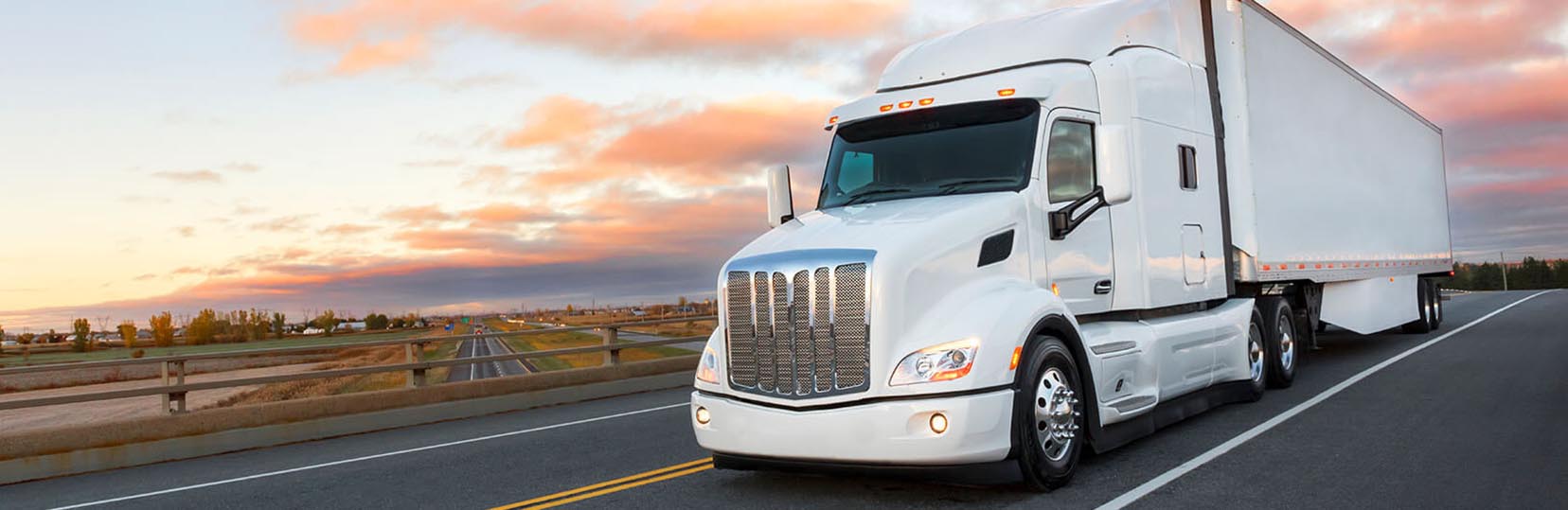 Sunset on the highway